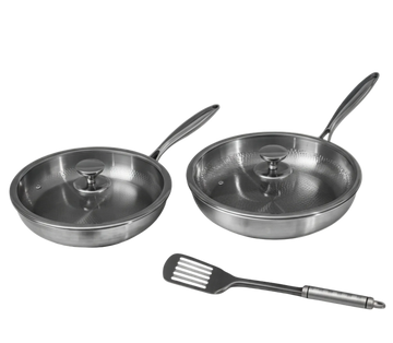 Duo set klassieke titanium pannen