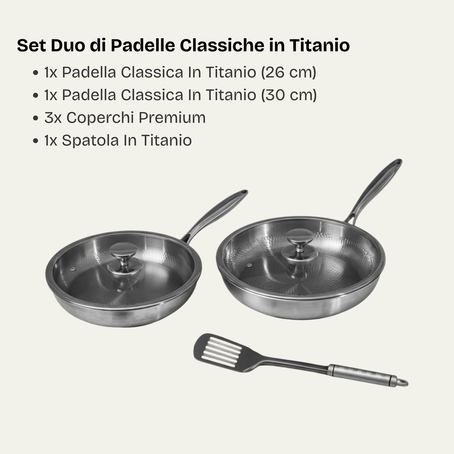 Duo set klassieke titanium pannen