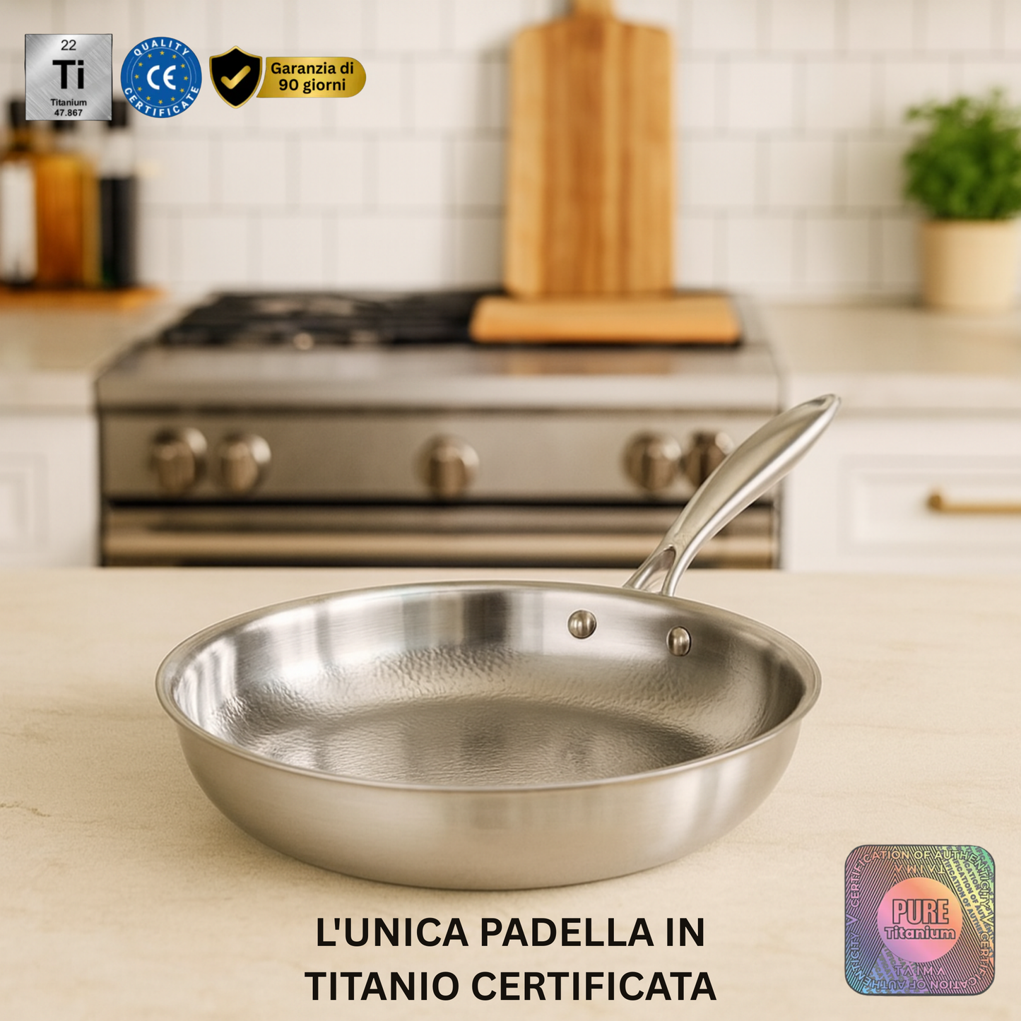 Deksel voor titanium pan